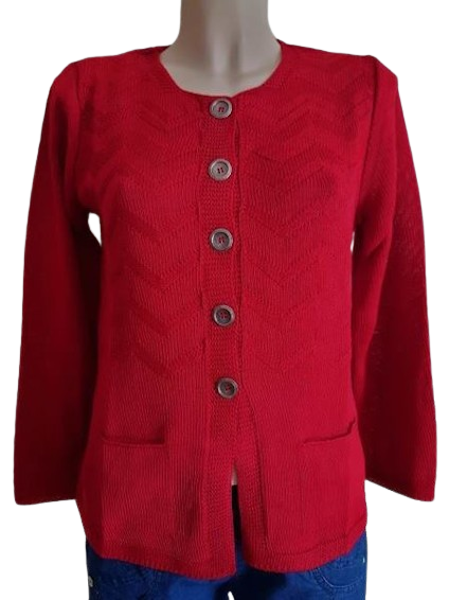 Gilet femme senior rouge